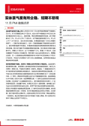 11月PMI数据点评：实体景气度有所企稳，短期不悲观