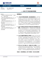 2020年中国宏观经济展望：出清之痛