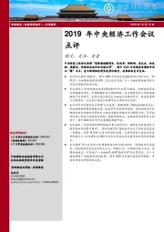 2019年中央经济工作会议点评：稳定、灵活、质量