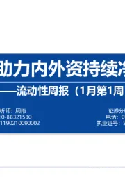 流动性周报（1月第1周）：降准助力内外资持续净注入