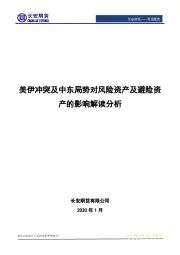 美伊冲突及中东局势对风险资产及避险资产的影响解读分析