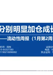 流动性周报（1月第2周）：内外资分别明显加仓成长和消费