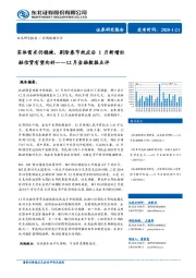 12月金融数据点评：实体需求仍稳健，剔除春节效应后1月新增社融信贷有望向好