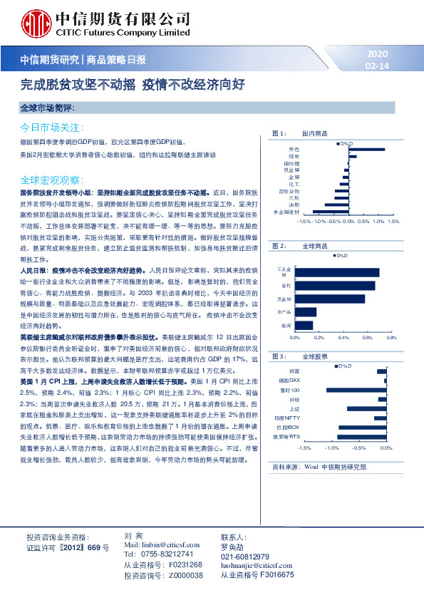 商品策略日报：完成脱贫攻坚不动摇 疫情不改经济向好