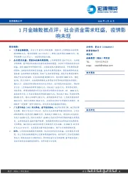 1月金融数据点评：社会资金需求旺盛，疫情影响未现