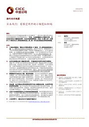 海外央行观察：日本央行：有限空间中的小幅宽松加码