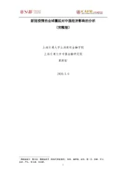 新冠疫情的全球蔓延对中国经济影响的分析（完整版）