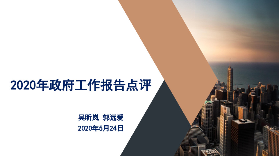 2020年政府工作报告点评