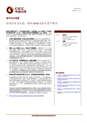 海外央行观察：欧央行6月议息：增加6000亿欧元资产购买