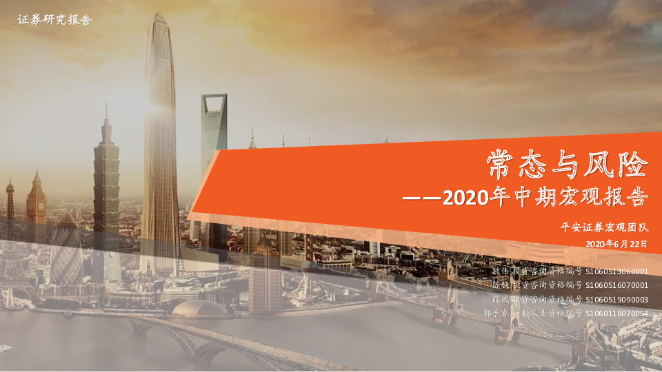 2020年中期宏观报告：常态与风险