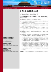 6月金融数据点评：货币开始走稳，信用持续放宽