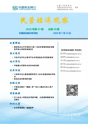 民营经济观察2020年第27期总第56期