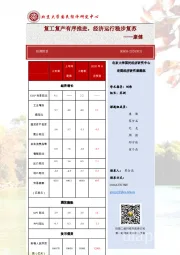 复工复产有序推进，经济运行稳步复苏