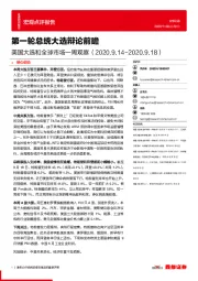 美国大选和全球市场一周观察：第一轮总统大选辩论前瞻