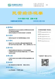 民营经济观察2020年第39期总第68期