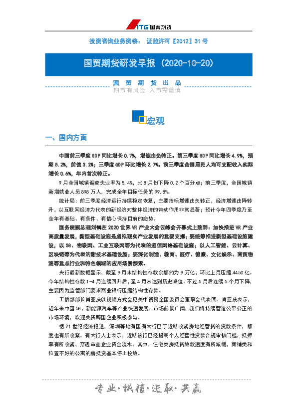 研发早报：宏观