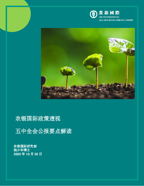 政策透视：五中全会公报要点解读