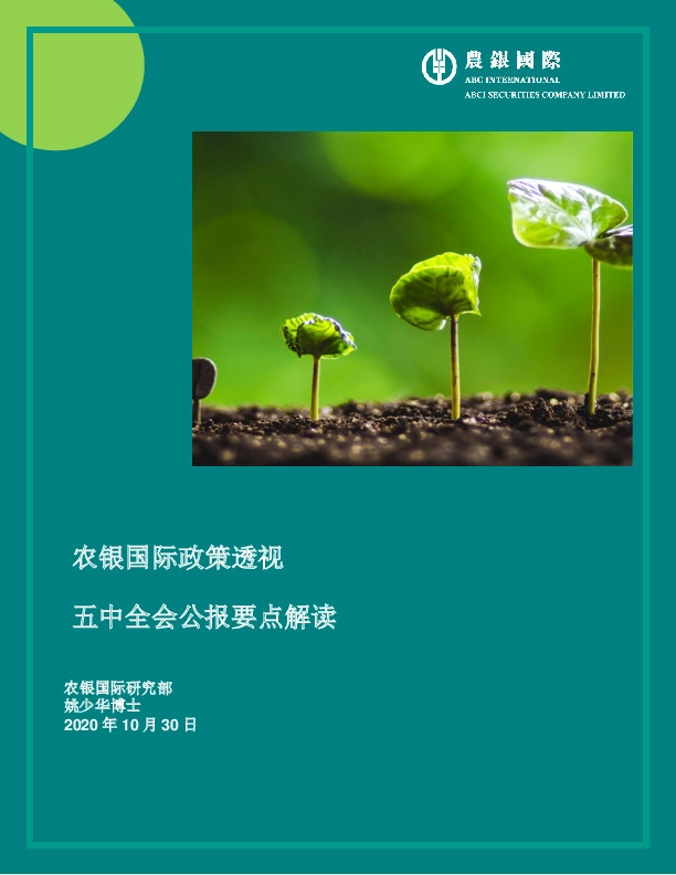 政策透视：五中全会公报要点解读