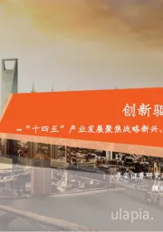 “十四五”产业发展聚焦战略新兴、现代服务、基建和数字经济：创新驱动和高质量发展