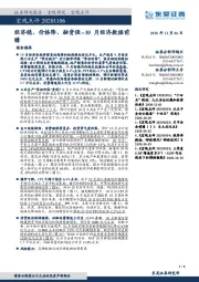 10月经济数据前瞻：经济稳、价格降、融资强