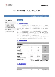 宏观日报：RCEP协议顺利签署，成为全球最大自贸区