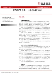 宏观策略日报：15国正式签署RCEP
