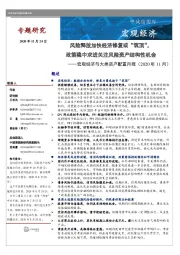 宏观经济与大类资产配置月报（2020年11月）：风险释放加快经济修复或“筑顶”，政策稳中求进关注风险资产结构性机会