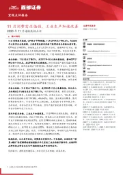 2020年11月通胀数据点评：11月消费需求偏弱，工业生产加速改善