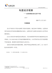 宏观政策的变化趋于平稳：旬度经济观察
