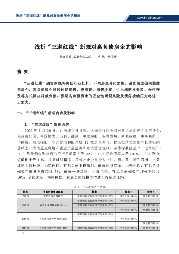 浅析“三道红线”新规对高负债房企的影响