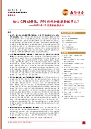 2020年12月通胀数据点评：核心CPI创新低，PPI回升加速能持续多久？