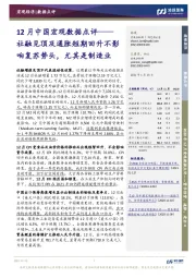 12月中国宏观数据点评：社融见顶及通胀短期回升不影响复苏势头，尤其是制造业