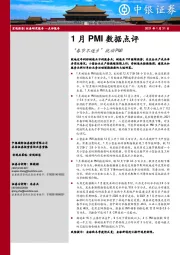 1月PMI数据点评：“春节不返乡”扰动PMI