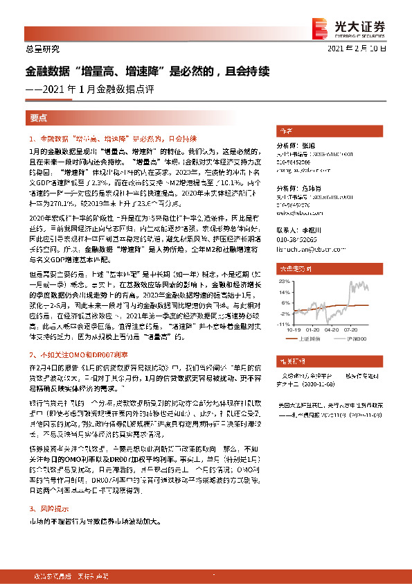 2021年1月金融数据点评：金融数据“增量高、增速降”是必然的，且会持续