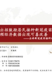 全球新冠疫苗接种进展周度追踪：各国出招鼓励居民接种新冠疫苗，以色列高频经济数据出现可喜改善