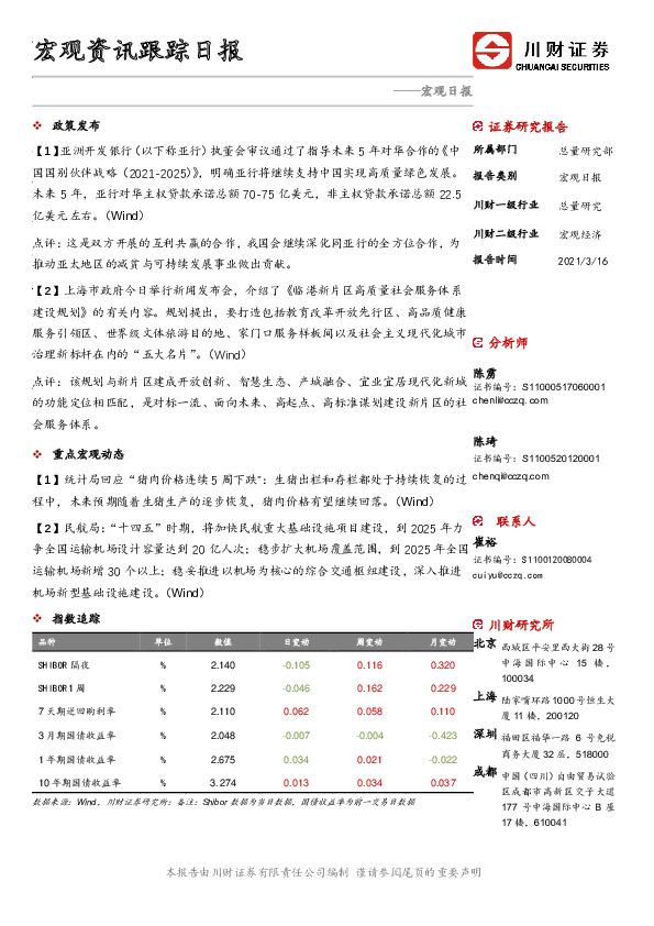 宏观资讯跟踪日报