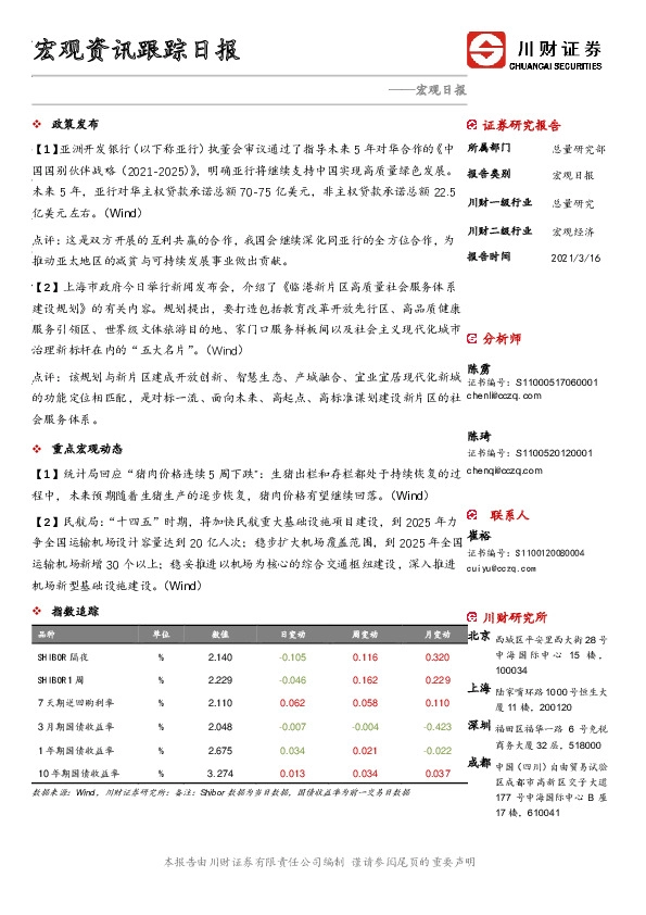 宏观资讯跟踪日报