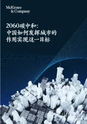 2060碳中和:中国如何发挥城市的作用实现这一目标