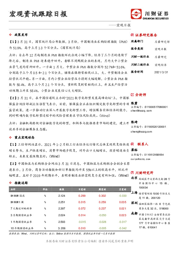 宏观资讯跟踪日报