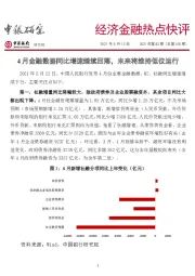 经济金融热点快评2021年第82期（总第518期）：4月金融数据同比增速继续回落，未来将维持低位运行