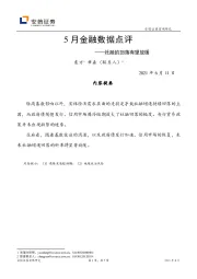 5月金融数据点评：社融的回落有望放缓