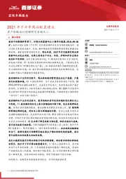 资产价格运行逻辑研究专题之二：2021年下半年商品配置建议