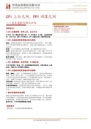 未来通胀预测与评估：CPI上行几何，PPI回落几何