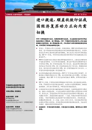 进口提速、顺差收敛印证我国经济复苏动力正向内需切换