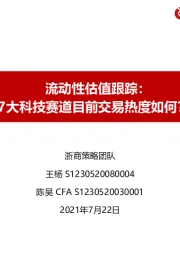 流动性估值跟踪：17大科技赛道目前交易热度如何？