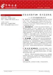 7月份通胀数据点评：非食品项推升CPI 剪刀差创新高