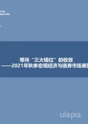 2021年秋季宏观经济与债券市场展望：等待“三大错位”的收敛