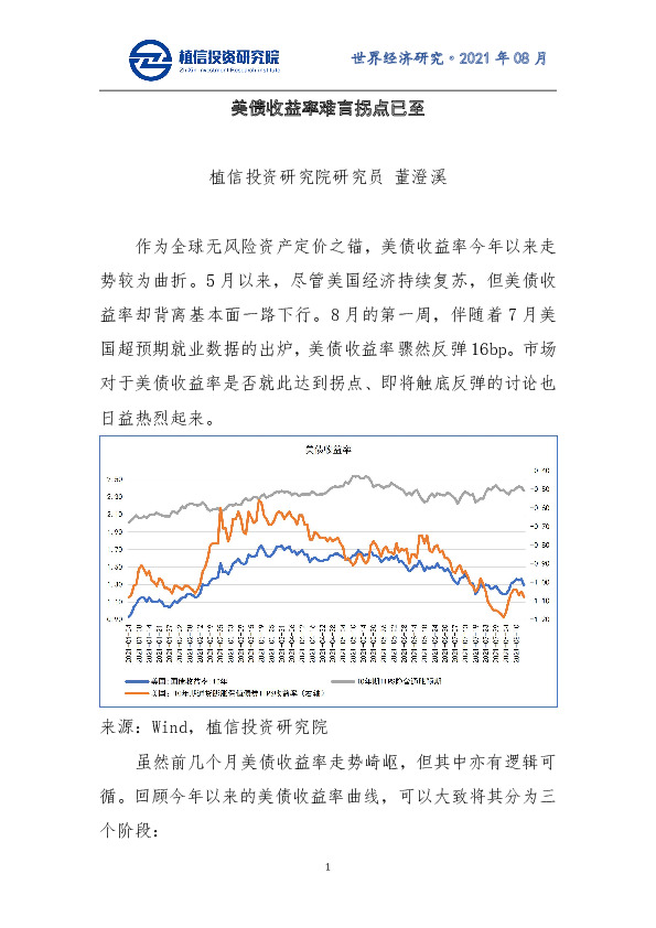 美债收益率难言拐点已至