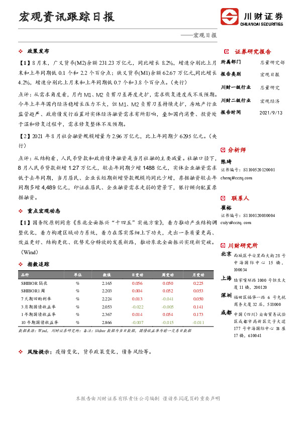 宏观资讯跟踪日报