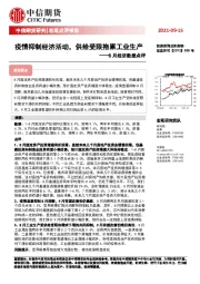 8月经济数据点评：疫情抑制经济活动，供给受限拖累工业生产